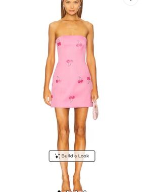 leo lin rosario floral appliqu mini dress Strapless Tweed 34.5 (88cm) Leo Lin | Dresses |